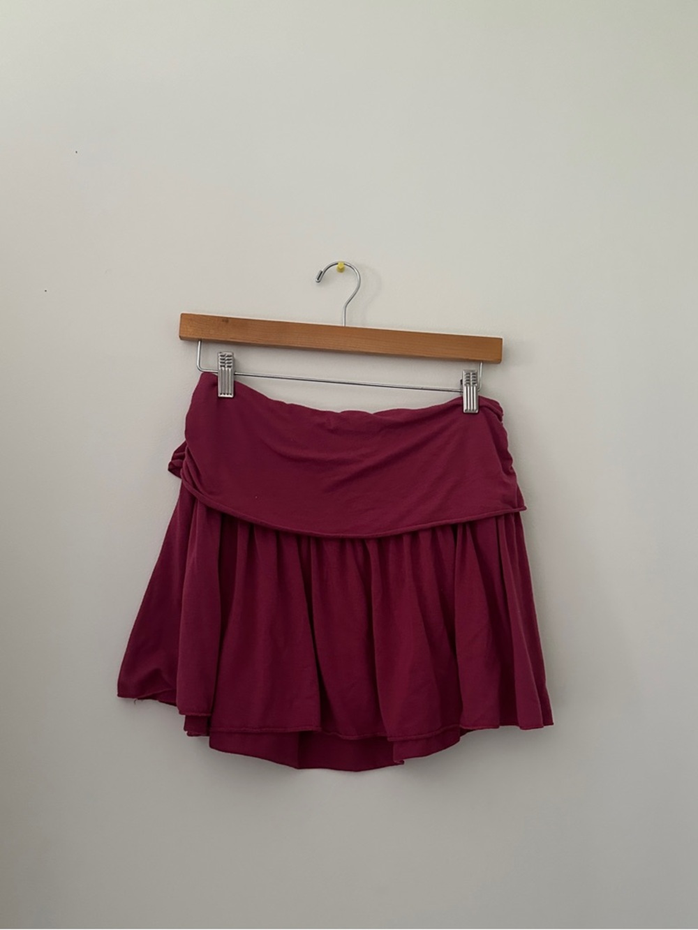 American Rag Berry Fold-Over A-Line Mini Skirt
